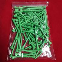 10 Pcs bag Multi Color Plastic Golf Tees 70mm Durable Rubber Cushion Top Golf Tee Golf Accessories žalia