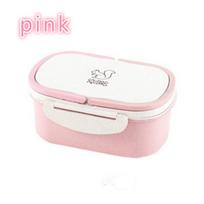 Portable Insulated Lunch Box Student Lunch Box with Cover Double Lunch Box žalia
