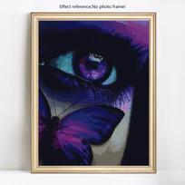 Deimantinė tapyba drugeliu moterų akių krištolinio akmens mozaikos deimantų siuvinėjimas 20X30CM black