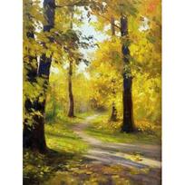 5D deimantinis dažymas medžio amatų dovanos pilnas apvalus grąžtas deimantinis siuvinėjimas kryželiu 20X30CM yellow