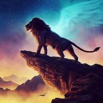 5D DIY Full Round Drill Diamond Painting Animals Lion Mosaic Embroidery Cross Stitch 30X30CM blue