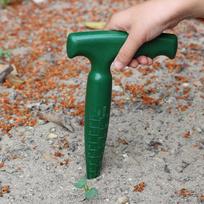 Sodo plastmasinis skylamušis sodininkystei, gėlių sodinimui, ravėjimui, kasimui, daigų įrankis armijos žalia spalva