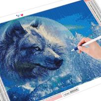 Pilnas grąžtas deimantinis tapymas vilko amatų rinkinys 5D „pasidaryk pats“ deimantinis siuvinėjimas Gyvūnų mozaika Sniego paveikslas Kalnų krištolas Full Square (20X30CM)
