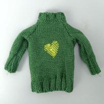 Winter Heat Print Green Sweater Tops for Barbie Doll Outfits Clothes for 1:6 BJD Doll Fashion One-Piece Clothes for 1/6 Doll Toy žalia