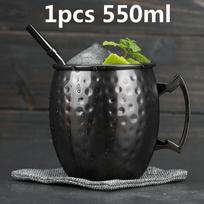 Kokteilių puodeliai 550ml Moscow Mule Vario Metalinis puodelis Nerūdijančio plieno Alaus Vyno Puodelis raudona