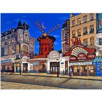 DIY 5D Diamond Painting City Building Street Villa Landscape Cross Stitch Diamond Embroidered 20X30CM raudona