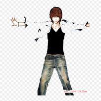 Death Note Ryuk Light Yagami Iron On Patches For Clothing patches on clothes DIY Tshirts Heat Transfers Stickers black