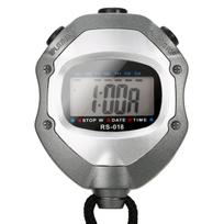 Vandeniui atsparus chronometras skaitmeninis rankinis LCD laikmatis Chronografinis sporto skaitiklis su plaukimo dirželiu pilka