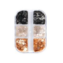 6 Grids/box Irregular Nails Mica Paillette Natural Abalone Shell Fragment Slice Nail Art Glitter Manicure Decorations
