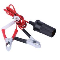 1PC Car Battery Clips Red Black Cigarette Lighter Adapter Insulated Alligator Clamps Car Repair Accessories juoda/raudona