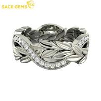 SACE GEMS Kūrybinis kokteilis ryžių smaigalių gėlė rotango žiedas vario lydinio cirkonio žiedas moterims papuošalai vestuvių pažadas vakarėliui 6