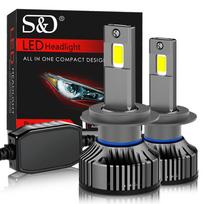 2 vnt H7 LED Canbus 25000LM 120W H11 LED H4 H1 H8 HB3 9005 9006 HB4 9012 Hir2 Automobilių priekinių žibintų lemputės Motociklų Auto Rūko žibintai 6000K Dvigubas varinis vamzdis H11 H8 H9