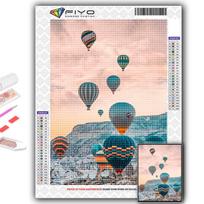 5D „pasidaryk pats“ deimantinis tapymas karšto oro balionu kryžminio dygsnio deimantinis menas siuvinėjimas mozaika namų dekoras Full Round 20X30CM