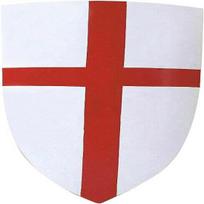 Red Cross Shield Spartan Steel Lerp Sac Warrior Shield Battle worn Decoration Gift Wall Decor white