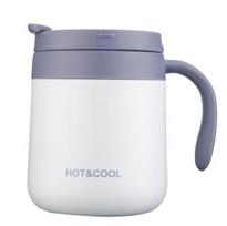 Didelės talpos termosas 500 ml Vakuuminės kolbos Nešiojamas nerūdijančio plieno termosas Vandens butelis Kelioninis puodelis arbatai Biuro termosas 500ml balta