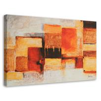 Drobės spaudinys Abstract Orange, kaip dažytas 60x40 oranžinė