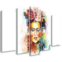 Five piece picture canvas print Frida Kahlo 100x70 įvairiaspalvis