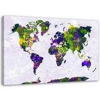 Drobės spaudinys Painted World Map Office 60x40 įvairiaspalvis