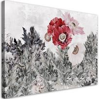Canvas print Painted red poppies in the garden 60x40 raudona