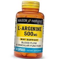 Argininas, L-Argininas 500, Mason Natural 60 kapsulių (27529001) 60caps