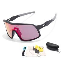 Sports Polarized Sunglasses UV Protection Cycling Sun Glasses for Men Women Cycling Fishing Running gray