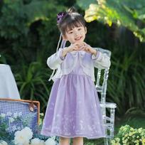 Hanfu mergina kiniško stiliaus audinio vasarinė suknelė Antikvarinis Tang kostiumas super fėjos kostiumo suknelė mažos mergaitės undinėlės princesės sijonas apatinis trikotažas XS