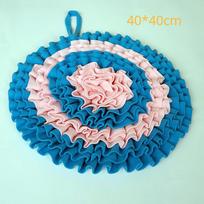 Dog Puzzle Toys Treat Dispenser Slow Feeding Sniffing Pad Mat Pet Snuffle Mat For Dogs 40cm*40cm blue