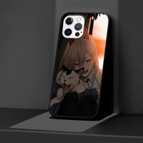 Dėklas Apple iPhone 11 13 12 Mini 14 Pro Max Xr 7 8 +Se 2020 Xs 6 6s Plus 5 5s Juodas silikoninis telefono dangtelis Grandininis pjūklas Man Anime iPhone 11 Pro