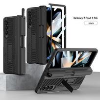 Magnetinis siurbimas, skirtas Samsung Galaxy Fold 3 5g Case Armor Stand Pen vyrių apsauginis dangtelis Only Case(No Pen) juoda