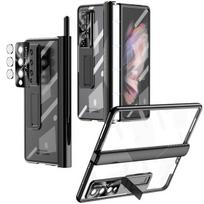 Visą kūno apsaugą padengtas sulankstomas dėklas, skirtas Samsung Galaxy Z Fold 4 Fold4 Fold 3 Fold3 5g grūdinto stiklo plėvelė S rašiklio dangtelis for Samsung Z Fold 4 juoda