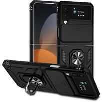 For Samsung Galaxy Z Flip 4 5g Case Shockproof Car Holder Magnetic Ring Case For Galaxy Z Flip 4 5g Rugged Armor Back Cover For Galaxy Z Flip 4 juoda