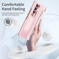 Patogus odinis sulankstomas dėklas Samsung Galaxy Z Fold 4 5g Fold4 Fold3 Fold 3 Zfold4 ekranui grūdinto stiklo plėvelės dėklai for Samsung Z Fold 4 rožinė