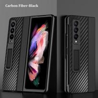 Carbon Fibber Hinged Folding Case For Samsung Galaxy Z Fold 4 Fold 3 Flip 3 Flip 4 Fold4 Slim Magnetic Stand Cover Shockproof for Galaxy Z Fold 3 juoda