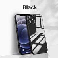 Originalus kvadratinis skysto silikono grūdinto stiklo dėklas iPhone 13 11 12 Pro Max Mini Se 2 X Xs Max Xr 7 8 Plus smūgiams atsparus dangtelis For iPhone 13 juoda
