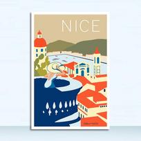 Vintažiniai Sieniniai Kraft Popieriaus Plakatai Padengta Sienos Lipdukas Namų Dekoras Paveikslas Dovana Provansas Nica Prancūzija Pop Art Kelionės Drobė Tapyba 21x30 No Frame beige