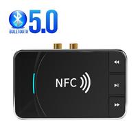Bluetooth-compatible 5.0 RCA Audio Receiver 3.5mm AUX Jack Music Wireless Adapter With Mic NFC For Car TV Speakers Auto