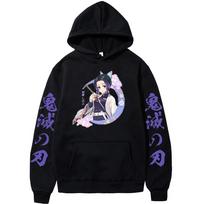 Anime Figūra Demon Slayer Spausdinti megztiniai Vaikams Hu Tao Vyriški megztiniai Anime Cosplay drabužiai su gobtuvu Oversize megztiniai Megztiniai Fleece megztiniai XS juoda