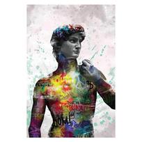Grafiti Daivido drobės paveikslai ant sienos meno plakatai ir spaudiniai Daivido portretas gatvės modernaus meno paveikslai namų sienų dekoras 30x40cm no frame
