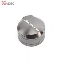 Flash Deals Motorcycle Aluminum Cylinder Front & Rear Fuel Brake Fluid Reservoir Cover Tank Cap For benelli Leoncino 500 Front Grey