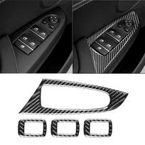 4vnt anglies pluošto automobilio lango pakėlimo jungiklio valdymo pulto rėmo dekoro lipdukai, skirti BMW X3 F25 X4 F26 automobilio interjerui C Type gray