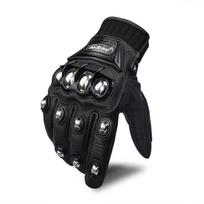 Motociklų odinės vyriškos ir moteriškos pirštinės, Touchscreen Motorbike Powersports jojimo pirštinės M juoda