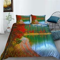 3D klevo lapų patalynės rinkinys raudonų lapų antklodės užvalkalas, 2 arba 3 dalių mikropluošto audinys AU itin didelis namų dekoras Baby 100x135cm brown