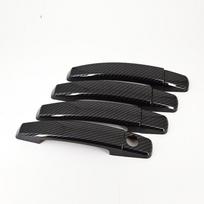 For Vauxhall Opel Zafira Tourer C 2011-2018 black carbon fibre car side door handle cover trim 2012 2013 2014 2015 2016 without smart entry black