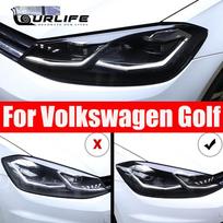 2 vnt. TPU Automobilio Prekės Juoda Priekinių Žibintų Plėvelė Apsauginis Lipdukas nuo Įbrėžimų Volkswagen VW Golf 7 7.5 Mk7 For VW Golf 7 red