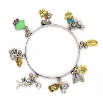 Sidabrinės oksiduotos apyrankės su turkiu, Evileye, Gungru Beads žavių apyrankių rinkinys mergaitei, 100 % DRAUGUS ODAI white