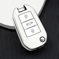 Viskas įskaičiuota TPU automobilio atverčiamo rakto dėklo dangtelis, skirtas Peugeot 208 308 408 508 2008 3008 4008 5008, skirtas Citroen C3 C4 CACTUS C6 C8 priedams balta