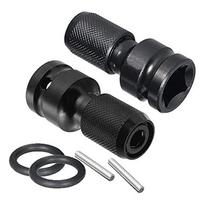 Universalus adaptyvaus veržliarakčio adapterio lizdo reketinis sukimo momento veržliarakčio adapteris nuo 1/2 colio kvadratinio iki 1/4 colio šešiakampio reketo lizdo keitiklis 2 PCS