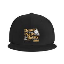 Jesus Took Naps Mark Christian Hiphop Flat Faith Hat for Unisex Women Baseball Cap Stylish Adjustable Dad Hats Polyester Unisex One Size black