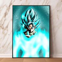 Ant drobės HD spausdintas Dragon Ball Super Saiyan dovanų plakatas Pradžia Moderni svetainė Animacinių filmų personažai 21cm×30cm NoFrame