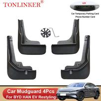 TONLINKER automobilio purvasaugis, skirtas BYD HAN EV DM Restyling 2022 2023- Priekiniai galiniai purvasargiai, purvasaugiai, sparnų purvasargiai 4 Pcs Black B